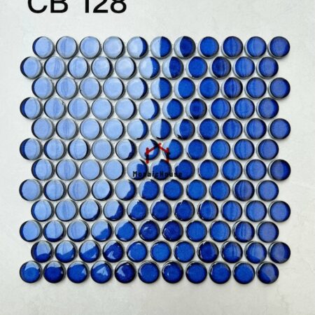 GẠCH MOSAIC CHẤM BI MÀU XANH DƯƠNG CB 128