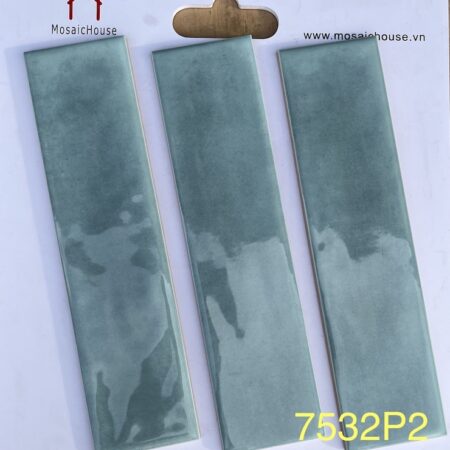 Gạch Thẻ Gợn Sóng 75x300 Màu Xanh Dương Nhạt 7532P2