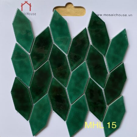Gạch Mosaic Chiếc Lá Màu Xanh Lá