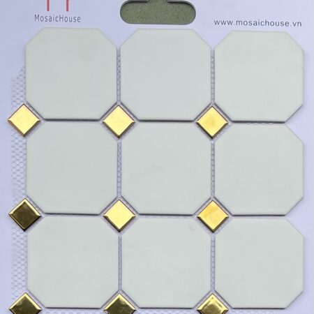 Gạch Mosaic Bát Giác Vàng